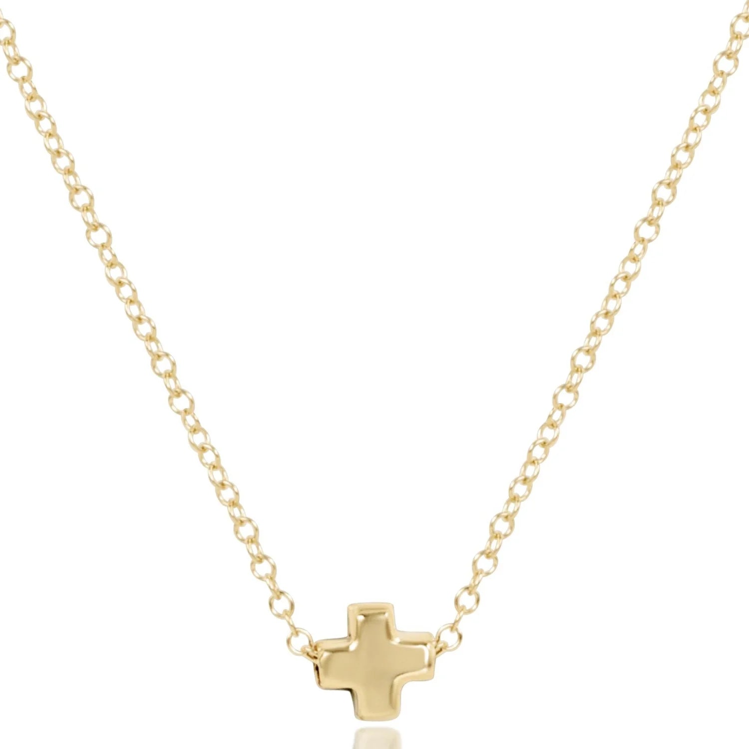 Enewton Egirl 14" Necklace Gold - Signature Cross Small Gold