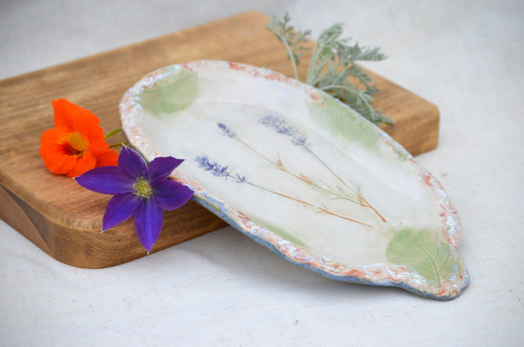 Large Spoon Rest with Botanicals by Lauren Martin, 3 Styles