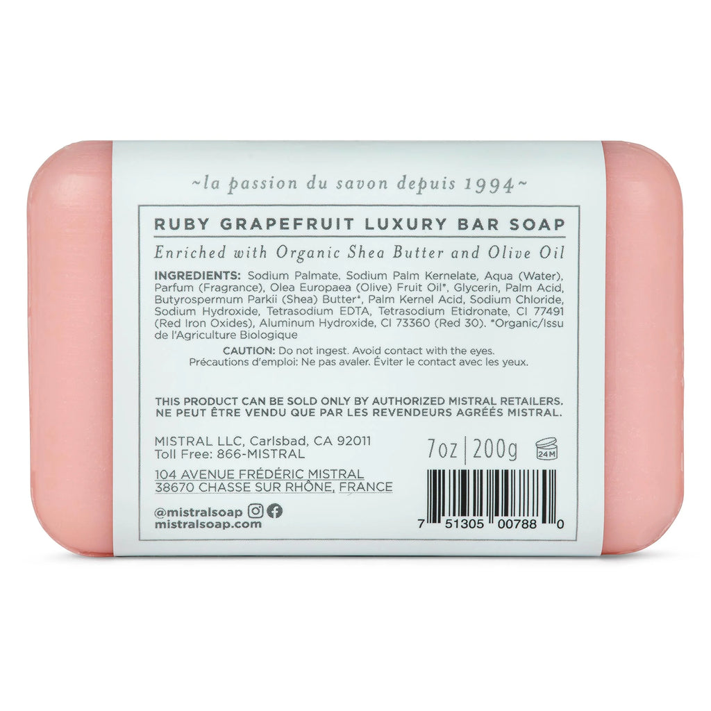 Ruby Grapefruit Classic Bar Soap by Mistral