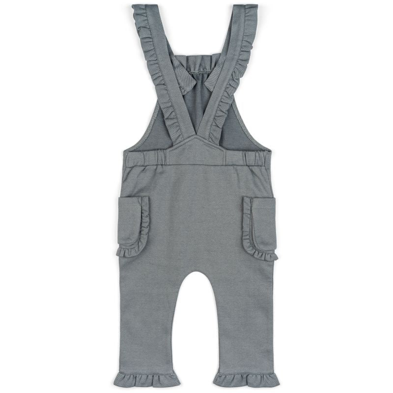 Organic Ruffle Overall Denim 3-6M