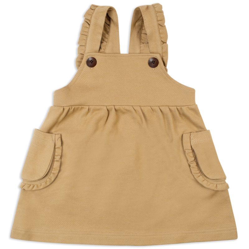 Organic Dress Overall Rust Denim 3-6M