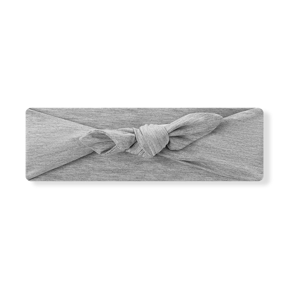 Luxe Solid Headband Grey Melange 0-6M