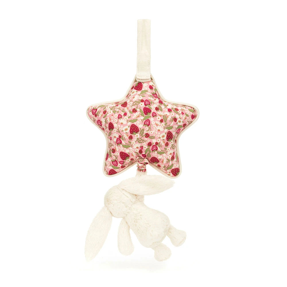 Jellycat- Blossom Cream Bunny 'Berry' Musical Pull
