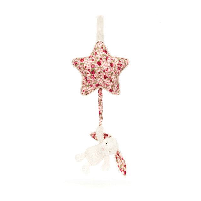 Jellycat- Blossom Cream Bunny 'Berry' Musical Pull