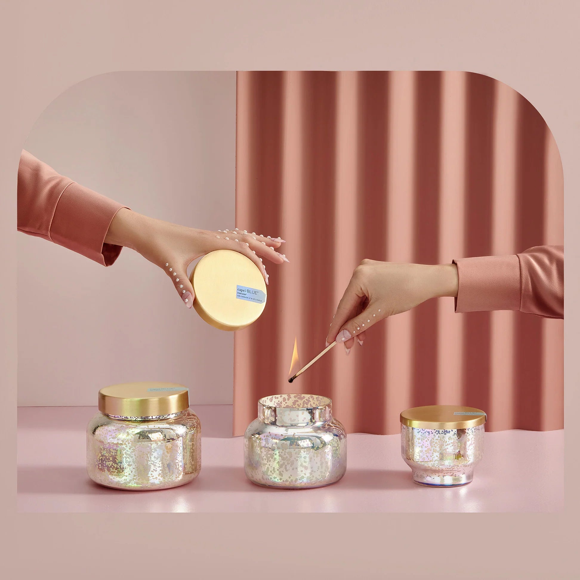 Blue Jean Mercury Iridescent Candle