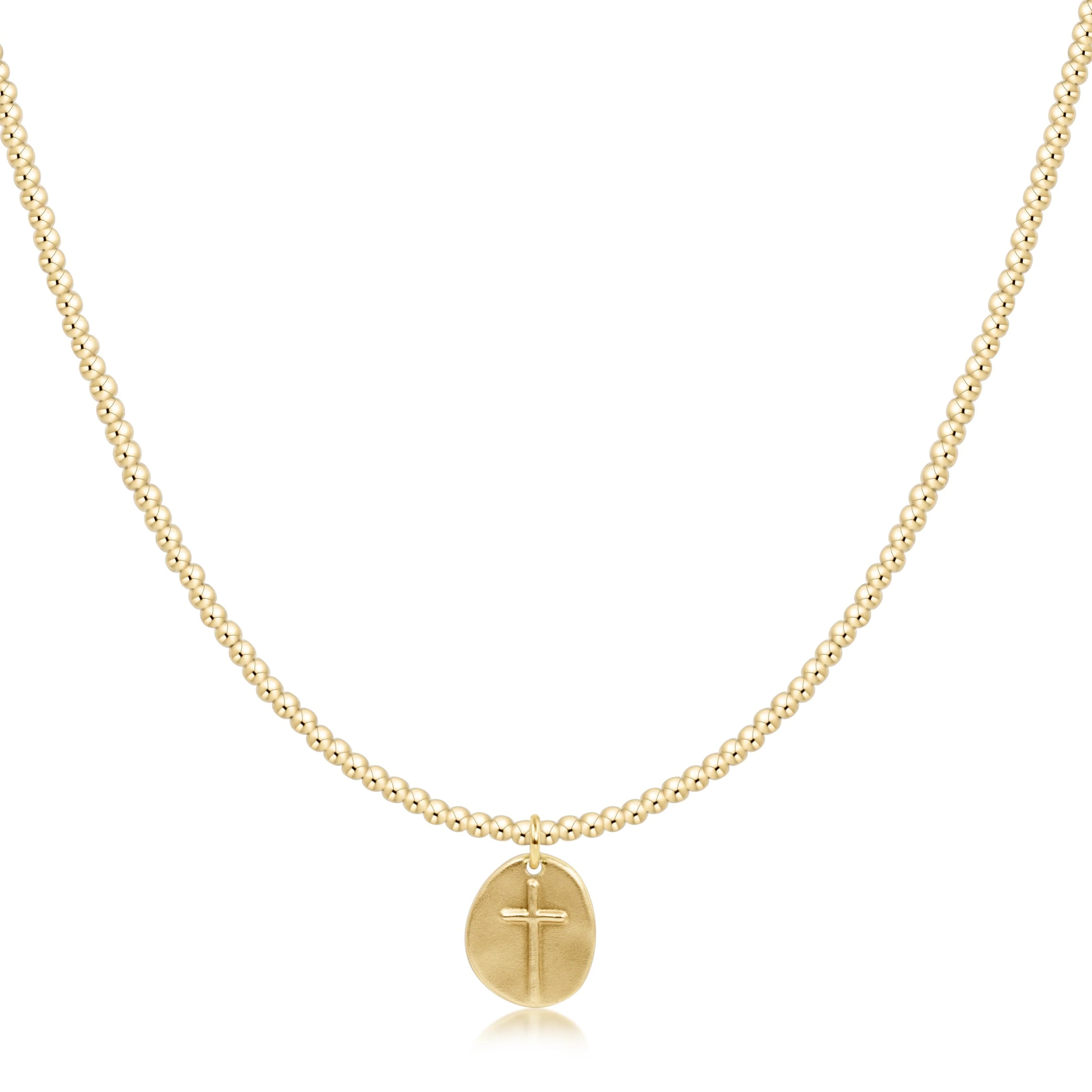 Enewton - Choker Beaded - Classic Gold 2mm - Inspire Small Gold Disc