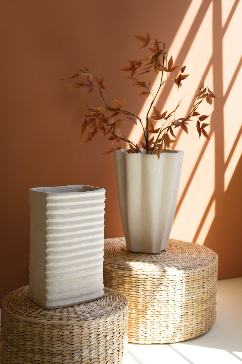 Tall Rectangle Paper Mache Vase