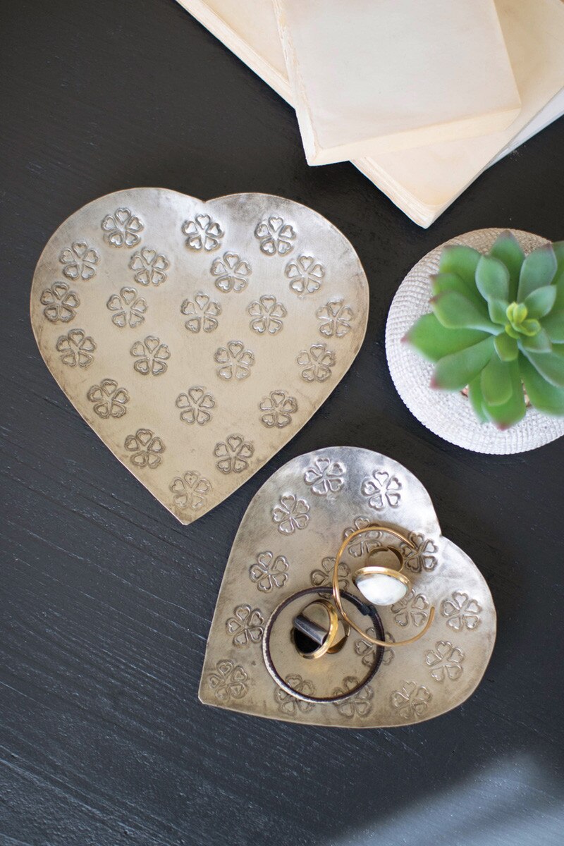 Metal Heart Bowls