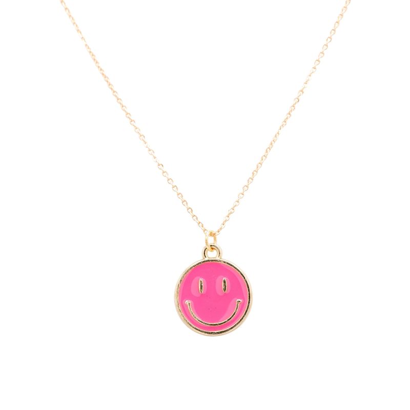 Kids Pink Happy Smile Necklace from Rebecca