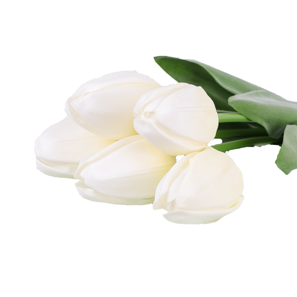 REAL TOUCH TULIP - WHITE - 17 INCH