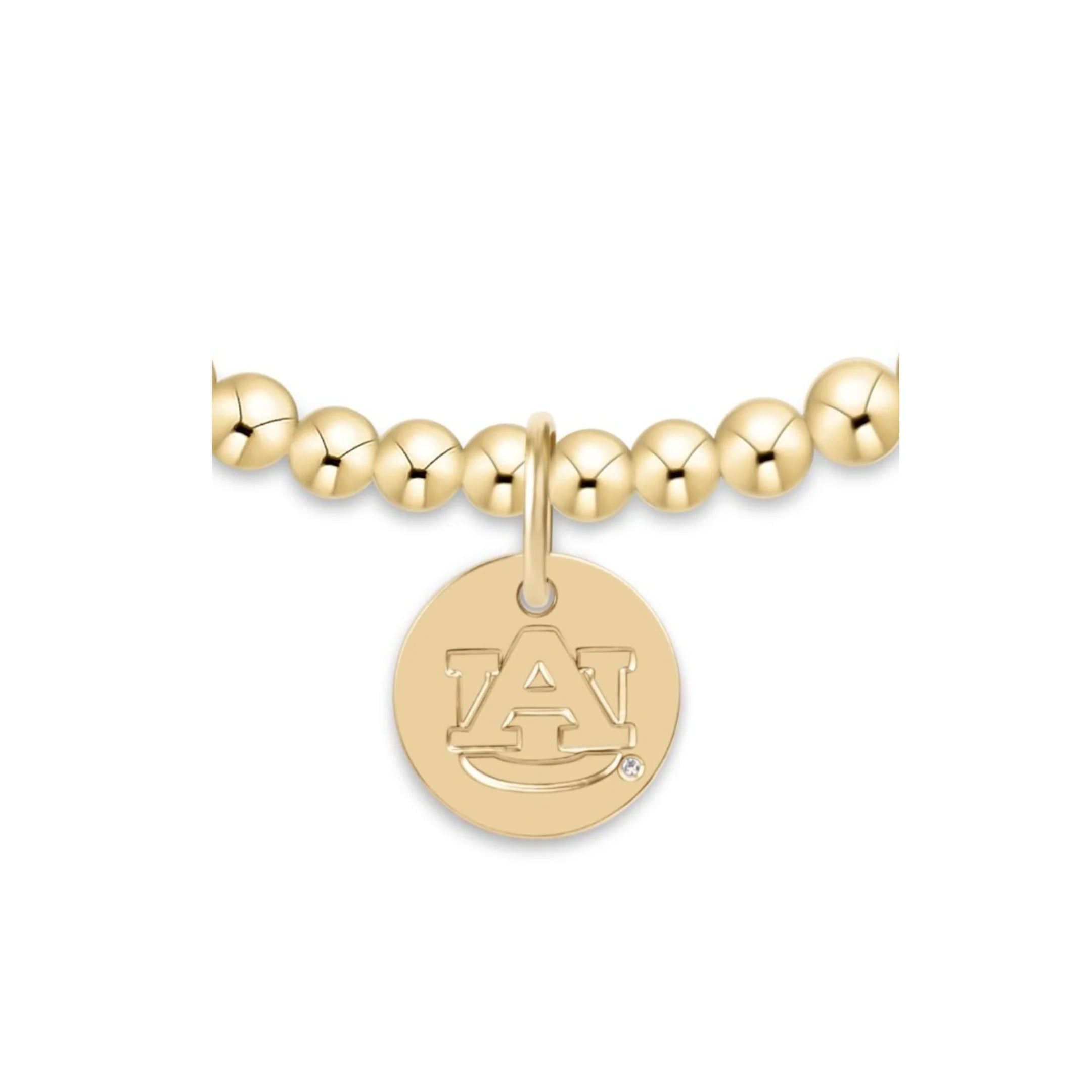 Enewton - Ecollegiate Classic Gold 3mm Bracelet - Auburn Disc