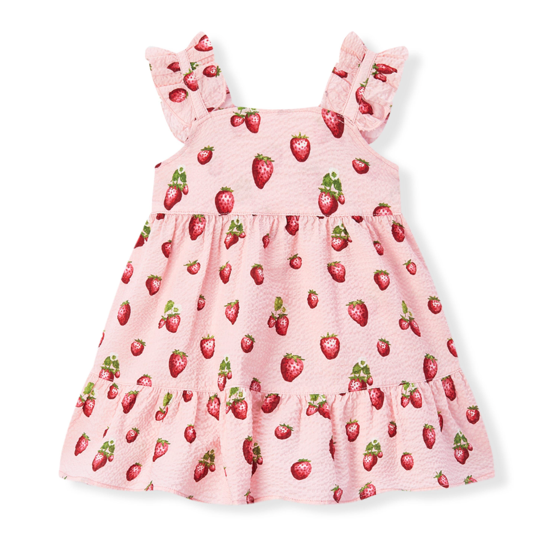 Ruffle Tiered Dress Strawberry