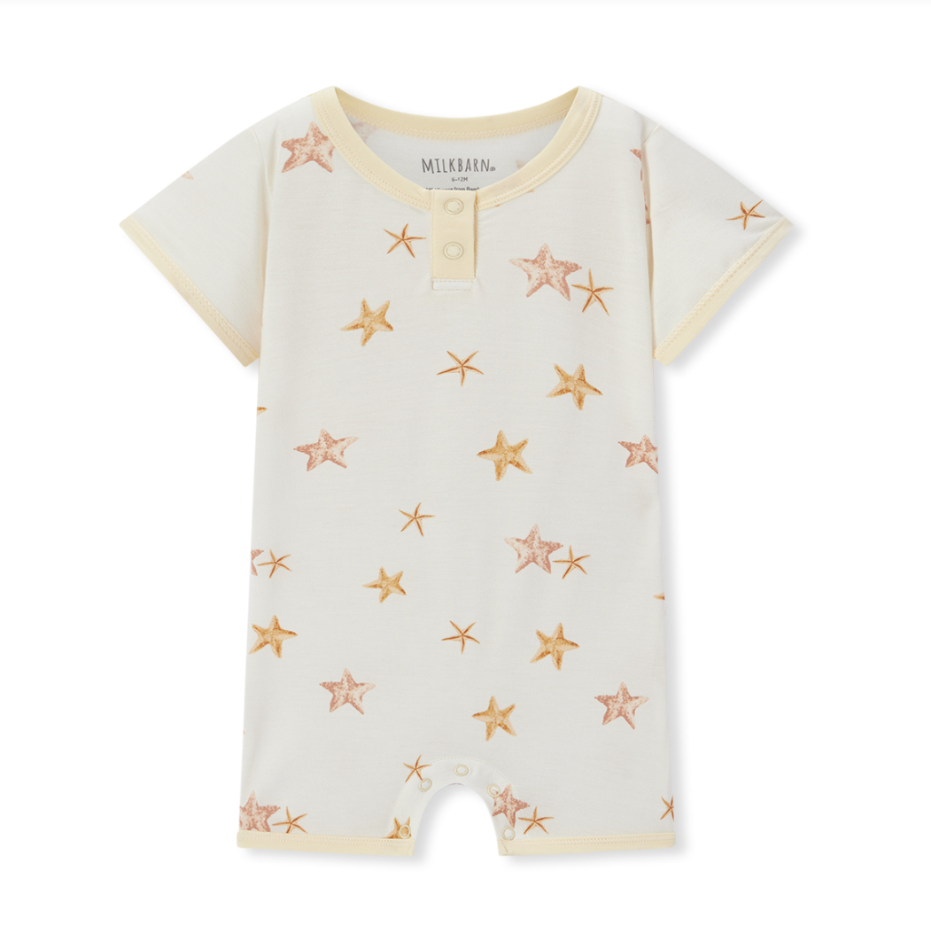 Luxe Stretch Shortall Starfish Dreams 6-12 Months