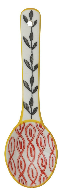 Skinny handle hand painted spoon