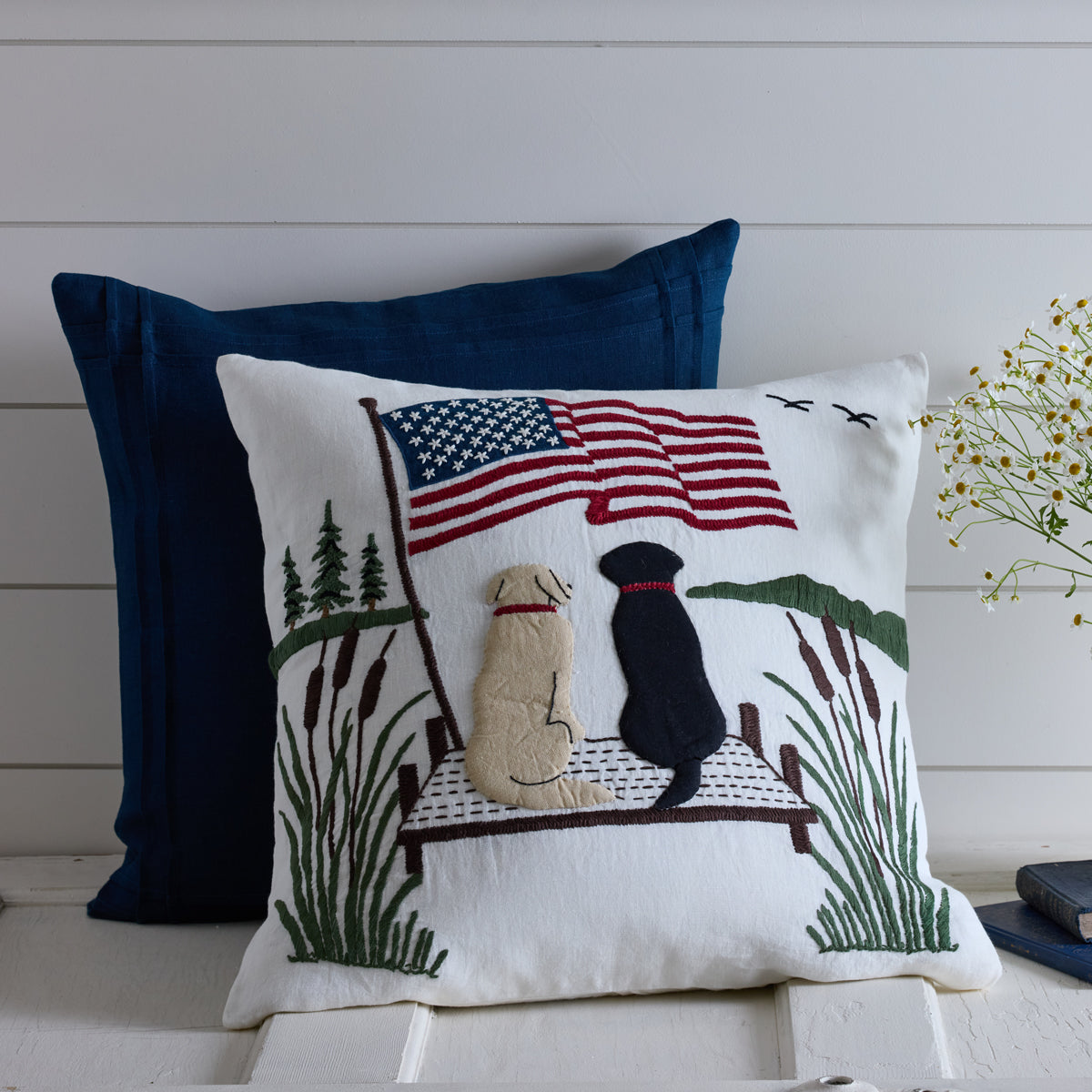 Patriotic Pals Throw Pillow
