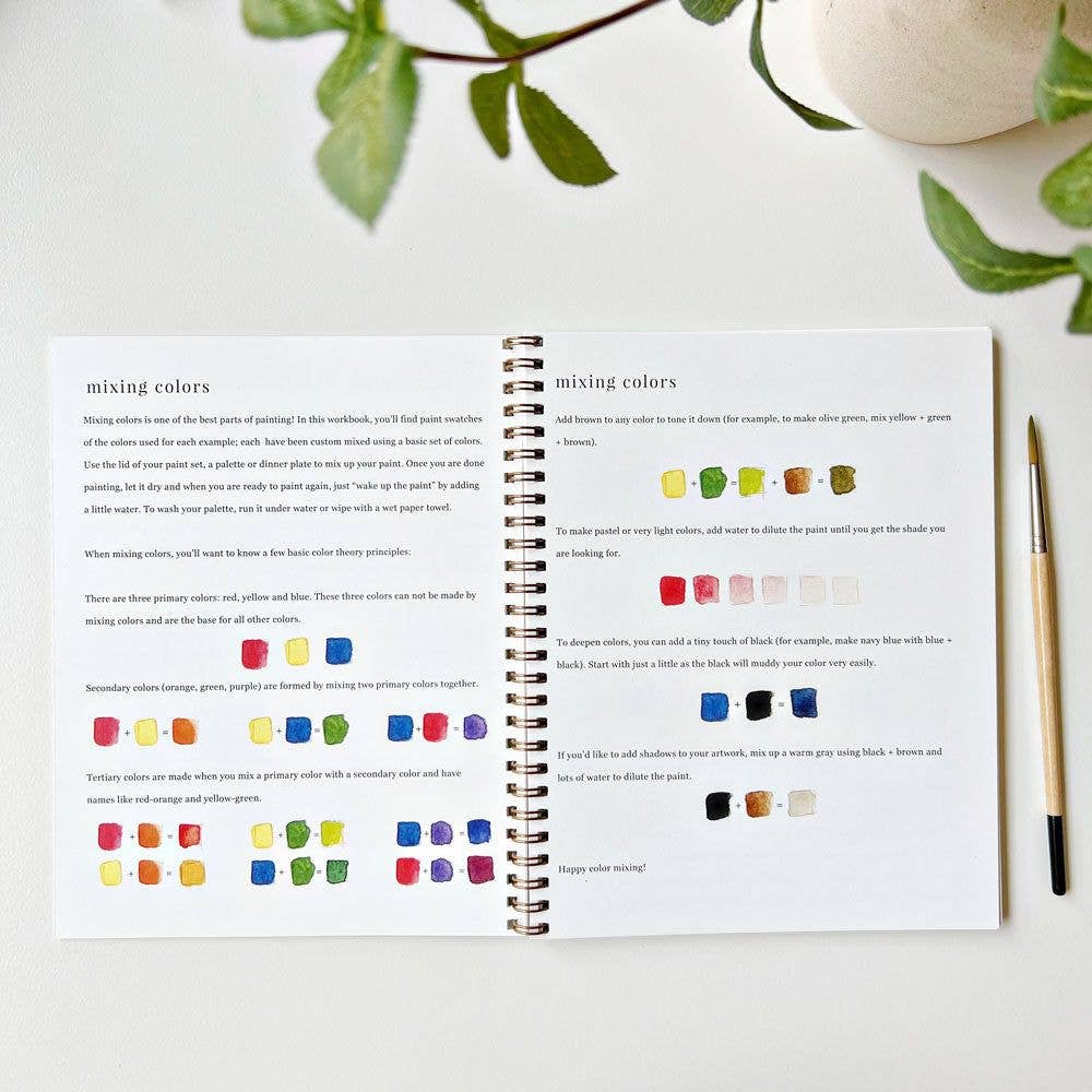 Bouquets Watercolor Workbook by emily lex