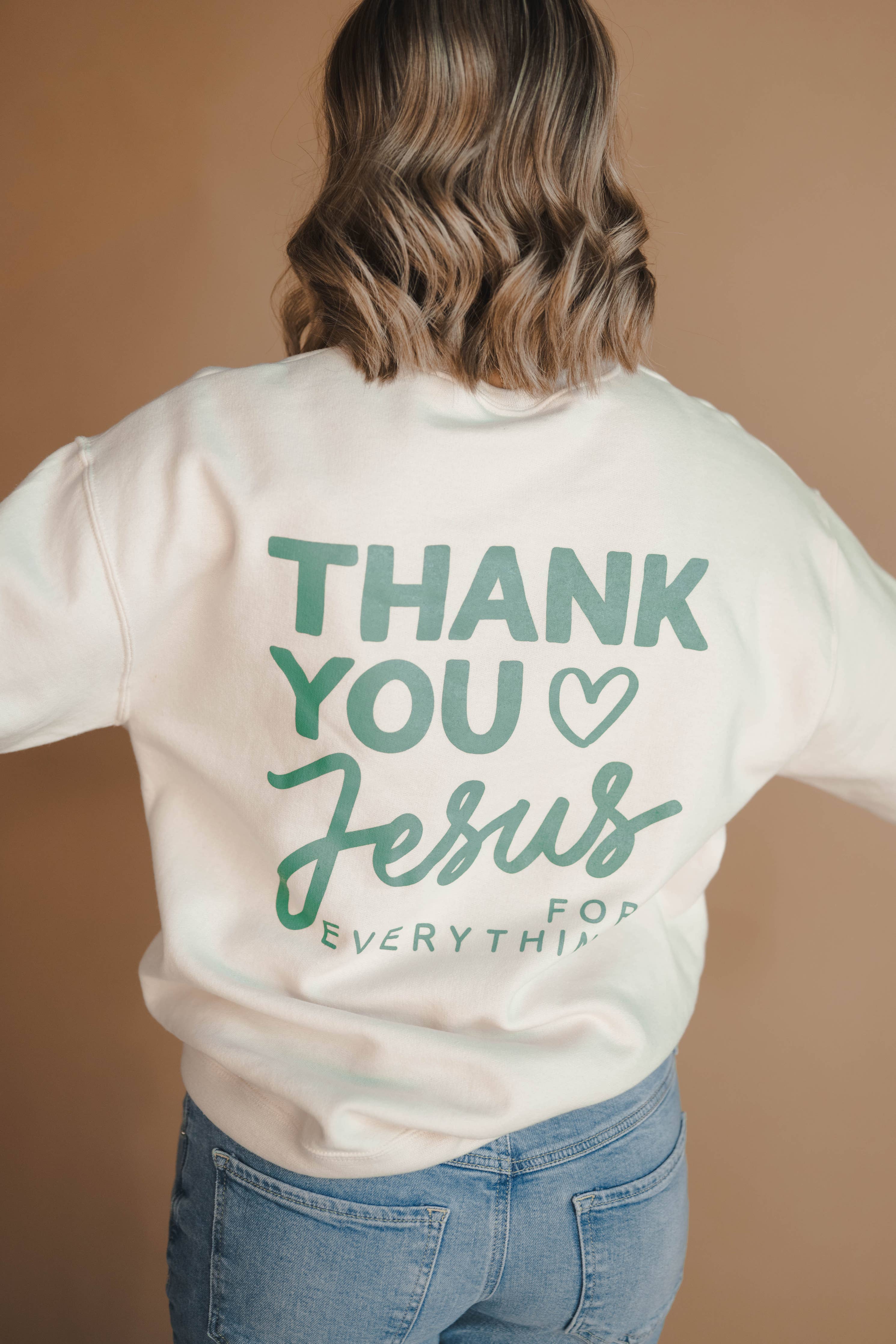 Thank You Jesus Pullover - Ivory