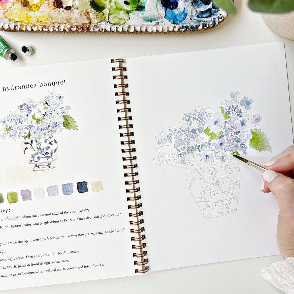 Bouquets Watercolor Workbook by emily lex