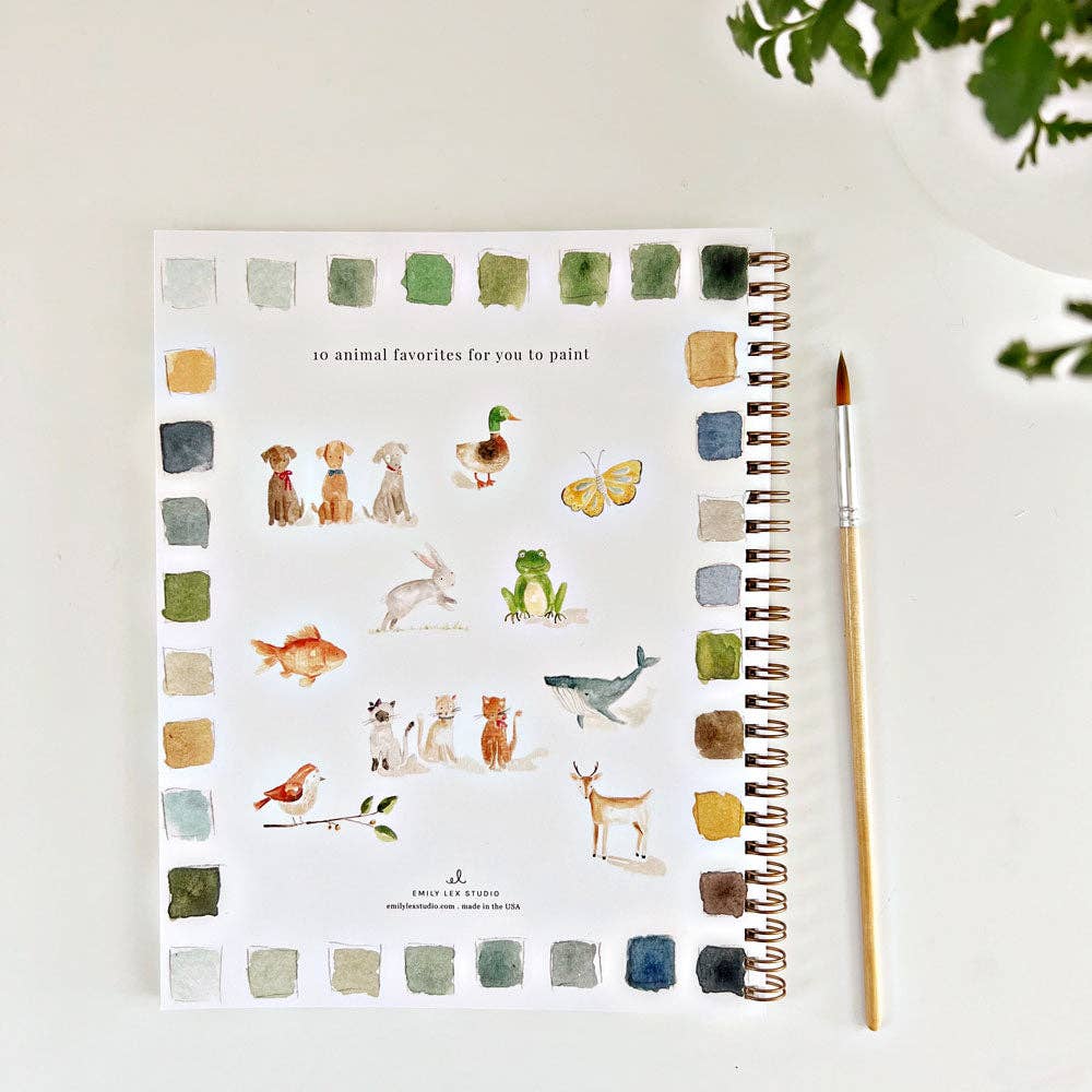 Animals Watercolor Workbook by Emily Lex