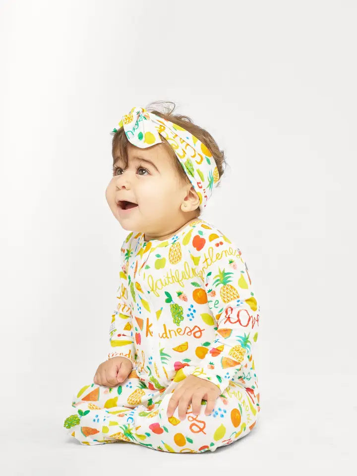 Fruit of the Spirit Pj Footed Onesie Bamboo