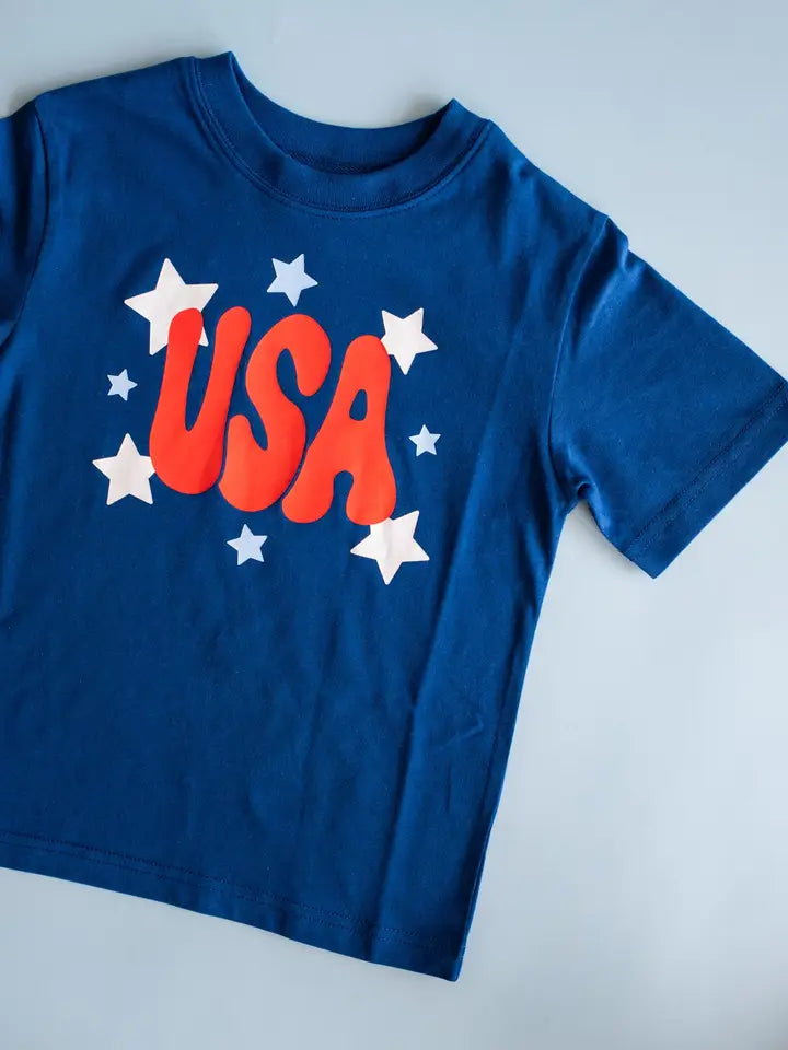 Navy USA T-Shirt | Youth