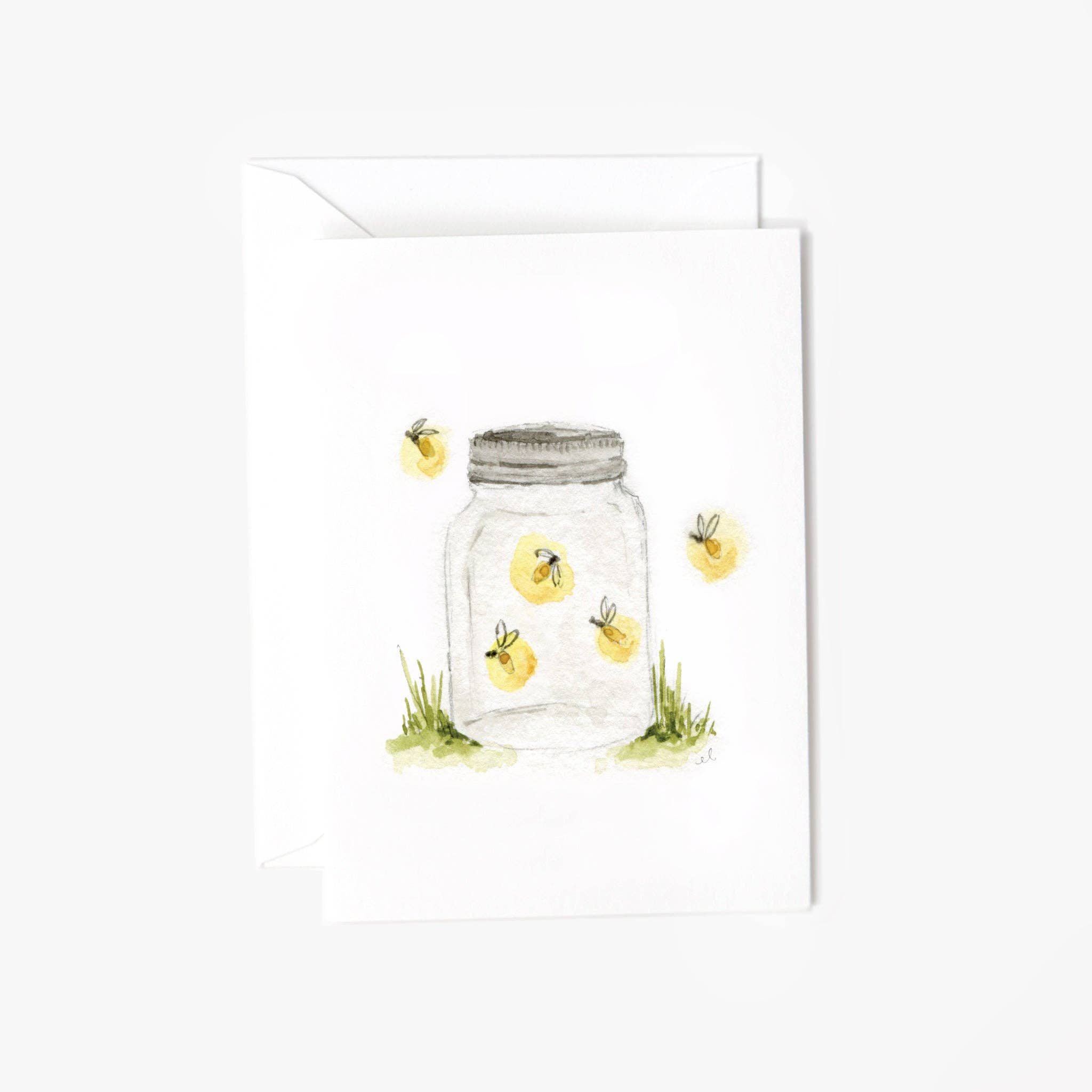 Fireflies mini notecard