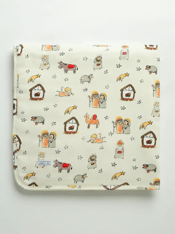 Away in A Manger Blanket Cotton