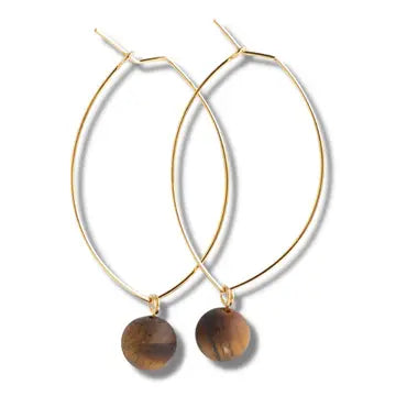 Lenny Gemstone Earrings, Multiple Colors