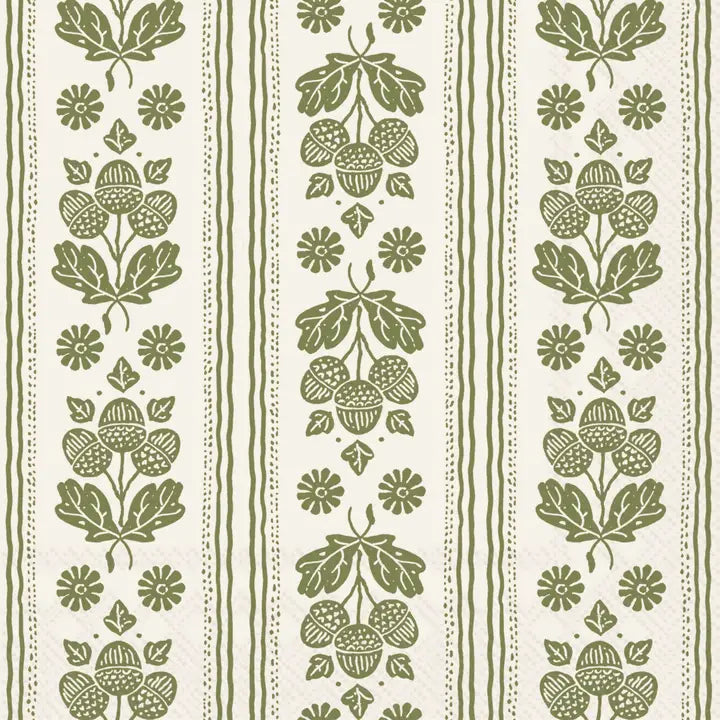 Autumn Wallpaper Green Cocktail Napkins 20 Ct Fall