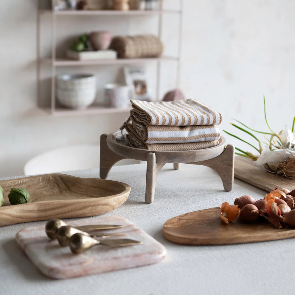 Decorative Paulownia Wood Tray, Natural