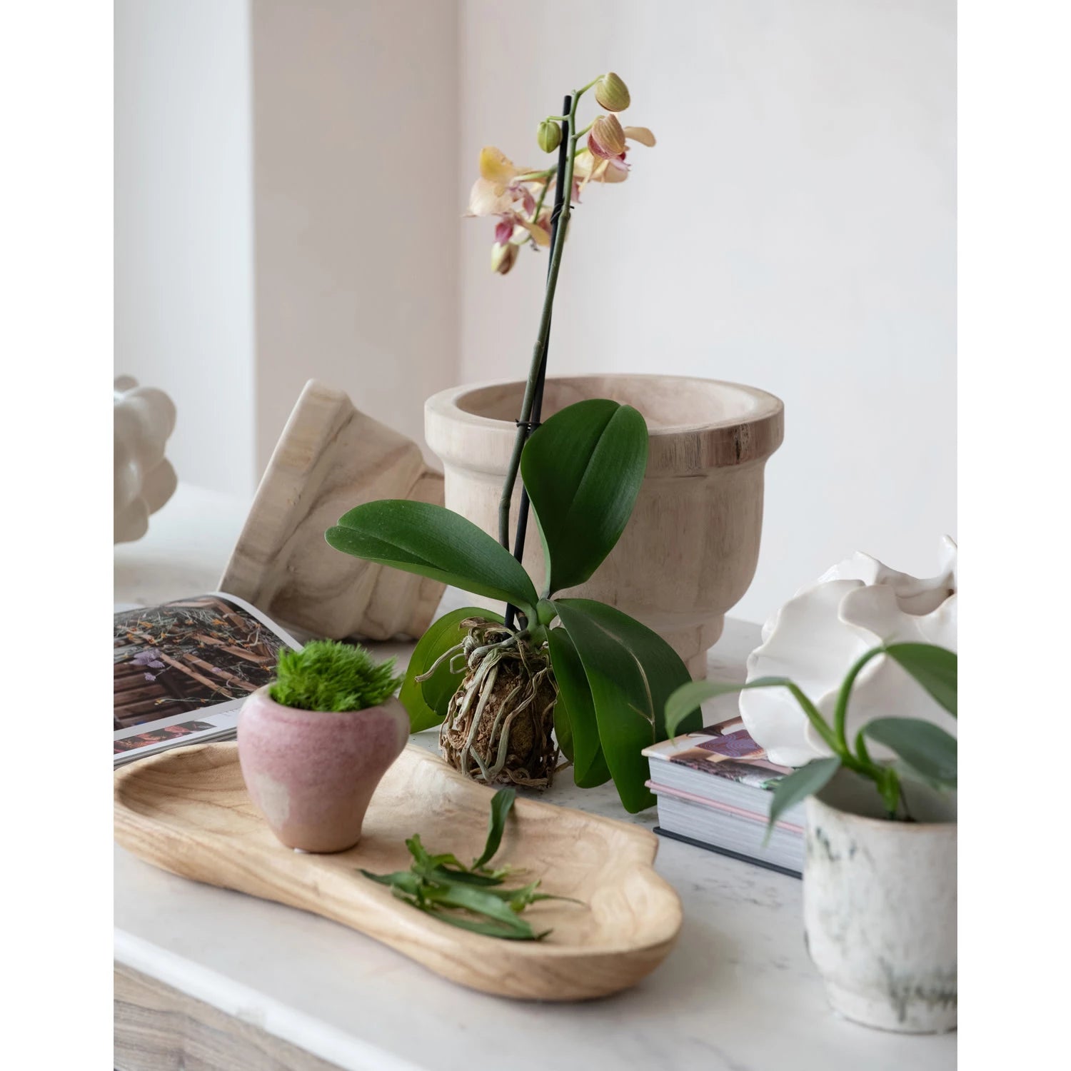 Decorative Paulownia Wood Tray, Natural