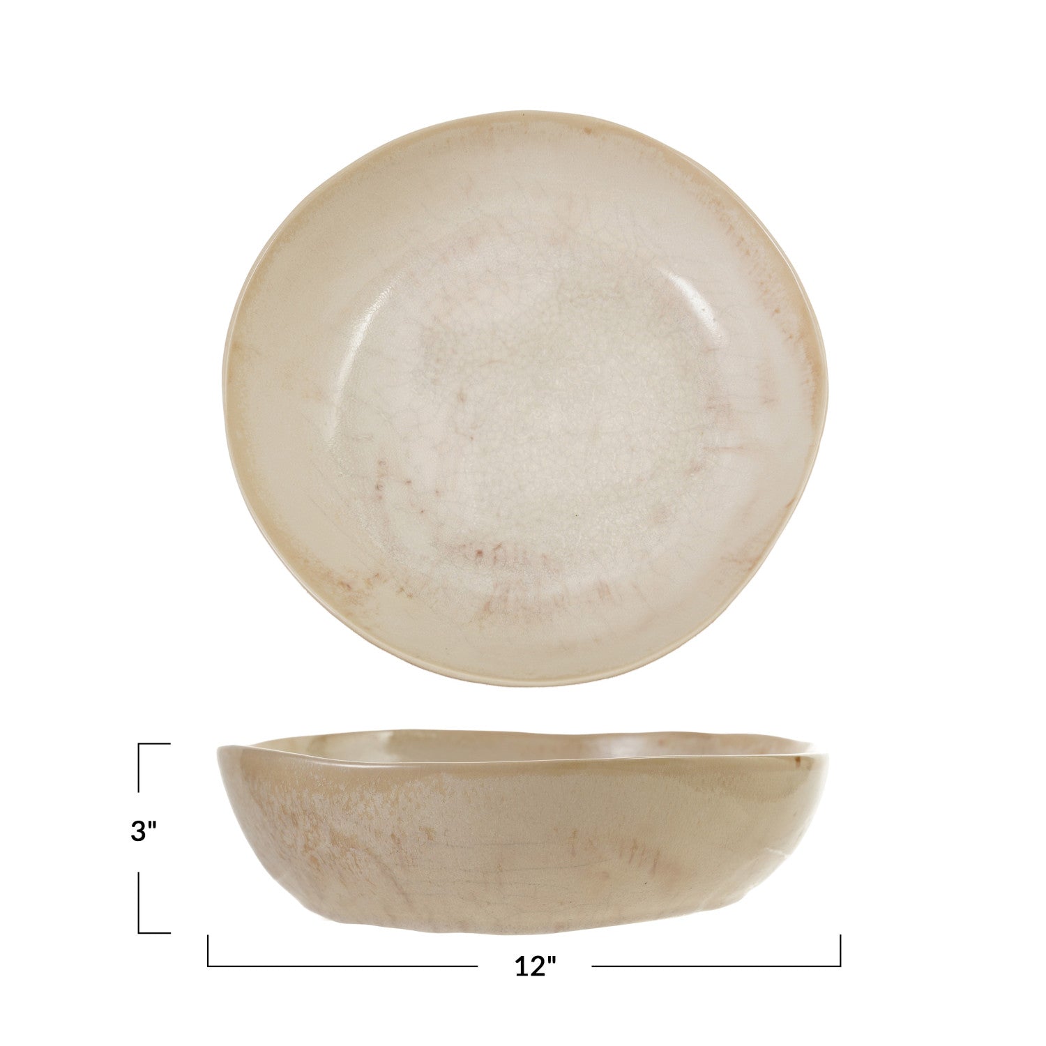 Stoneware Organic Shaped Bowl (Each One Will Vary)