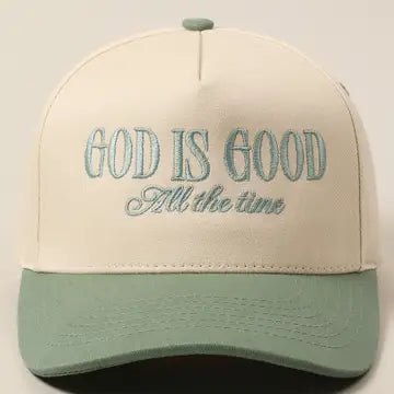 God Is Good All the Time Embroidery Trucker Hat