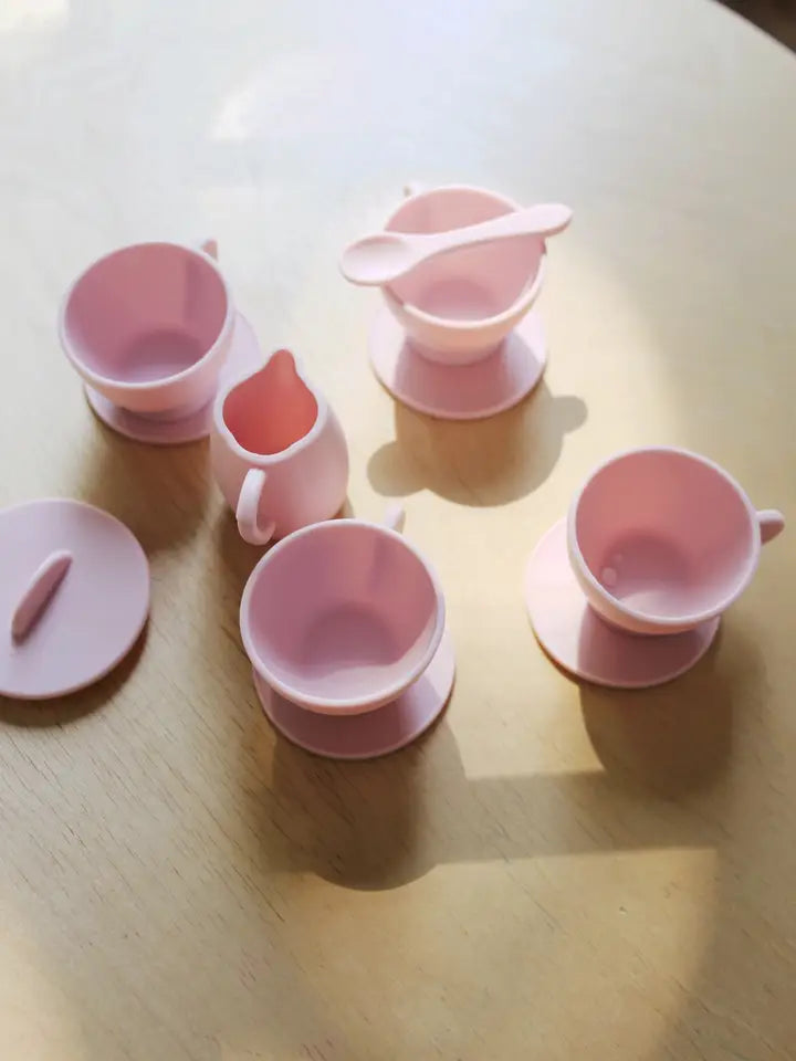 Primrose Pink Silicone Tea Play Set