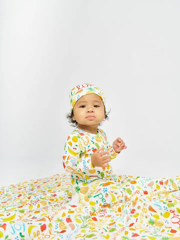 Fruit of the Spirit Pj Footed Onesie Bamboo
