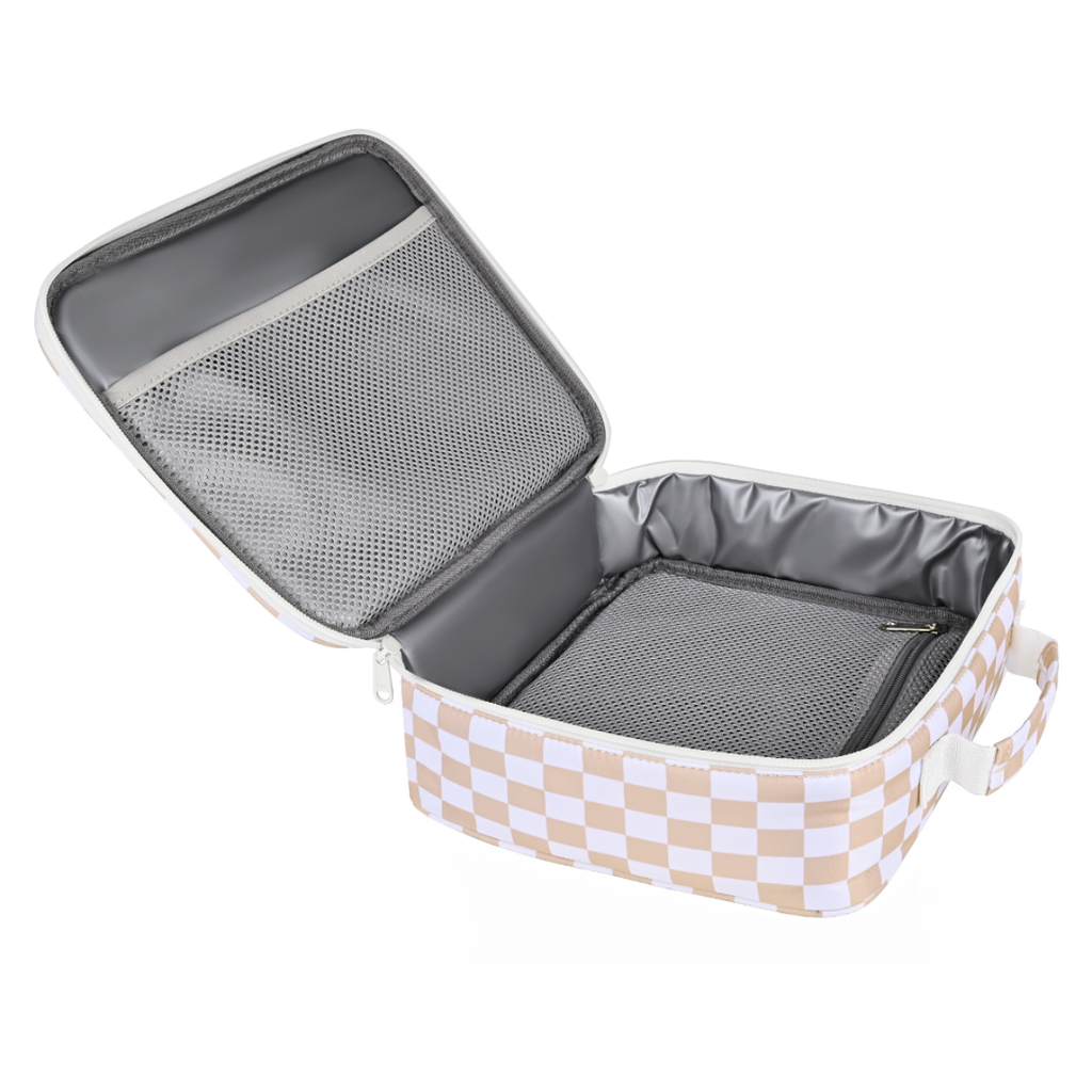 Caramel Check Junior Insulated Lunch Bag