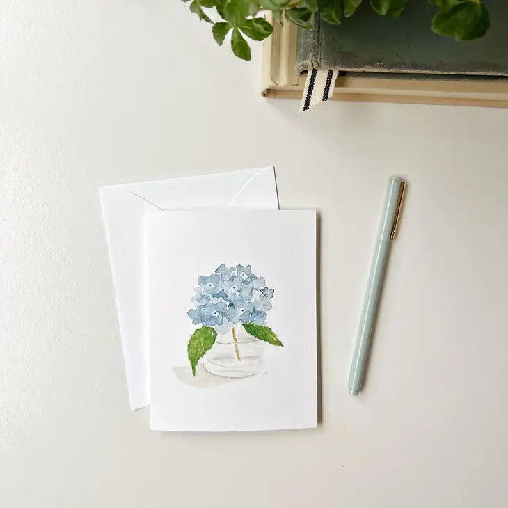 Hydrangea Notecards by emily lex (Pack of 8)