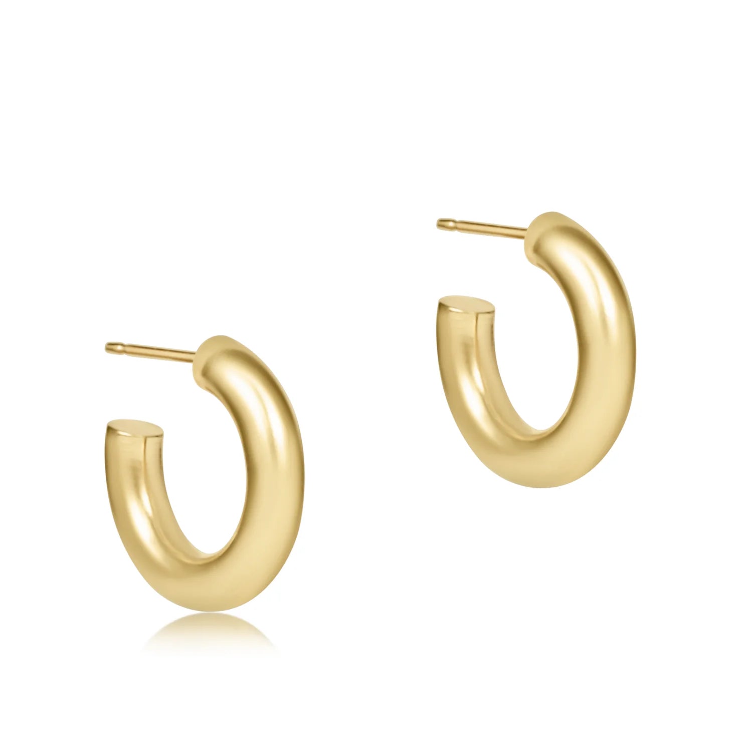 Enewton Round Gold 0.5" Post Hoop - 2mm Smooth