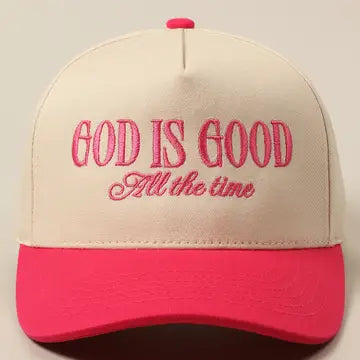 God Is Good All the Time Embroidery Trucker Hat