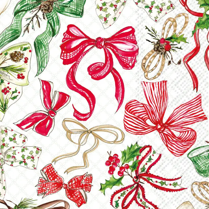 Paper Guest Towels 20ct Christmas Bows Christmas