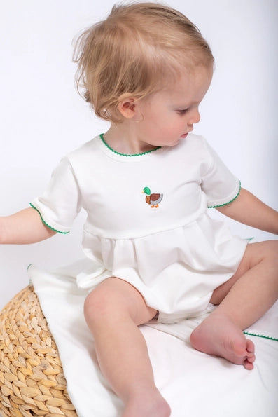 Pip Embroidered Bubble -Mallard Duck 3-6 Months