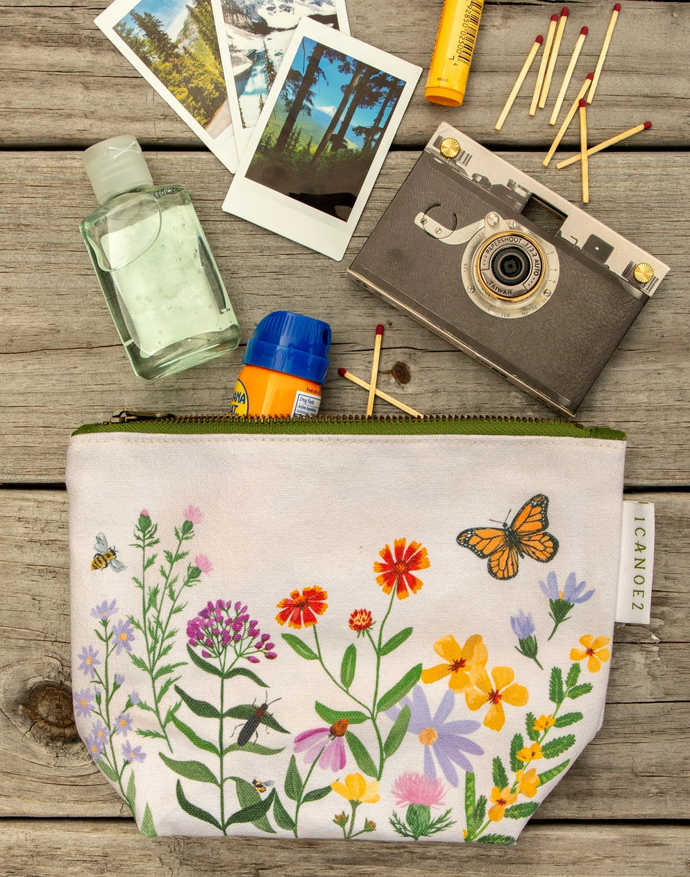 Wildflower Botanicals Canvas Pouch