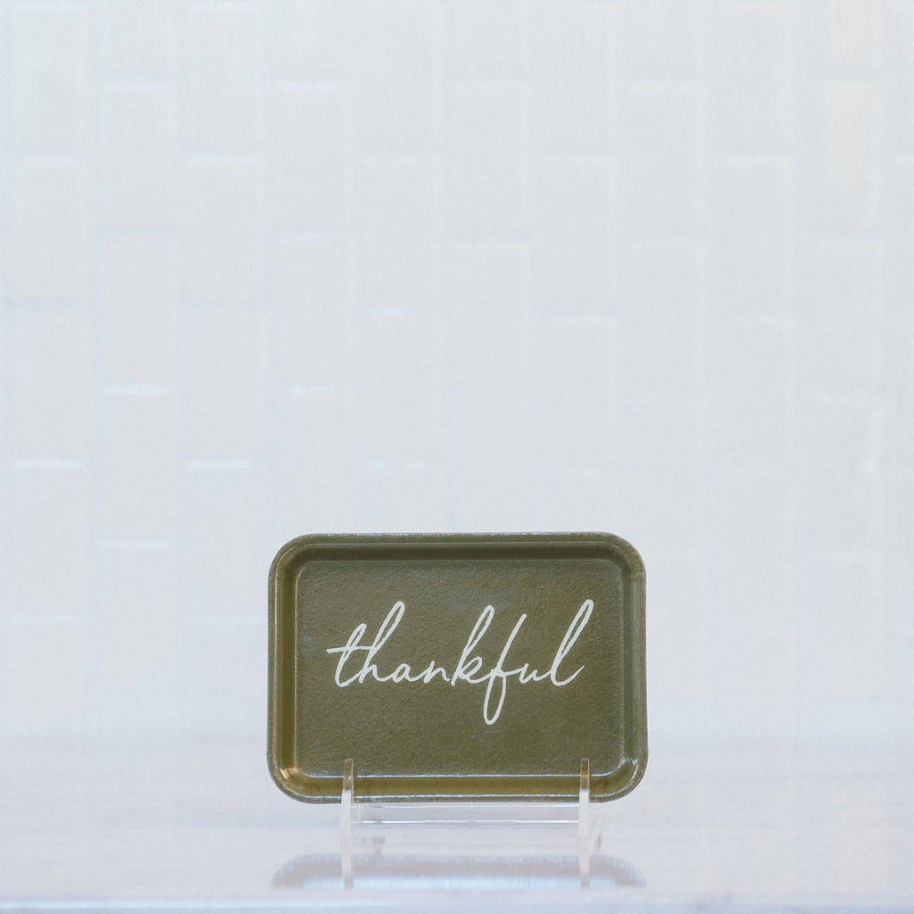 Decorative Gathering Trinket Tray, Thankful (Thanksgiving)