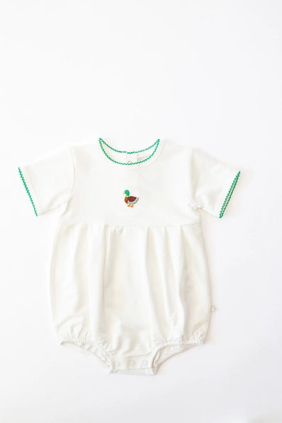Pip Embroidered Bubble -Mallard Duck 3-6 Months