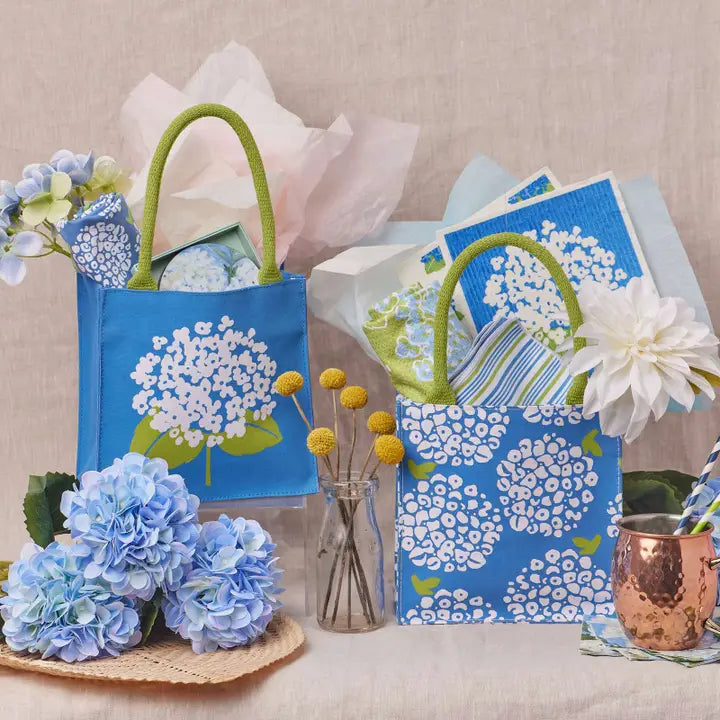 Hydrangea Sola Itsy Bitsy Reusable Gift Bag Tote
