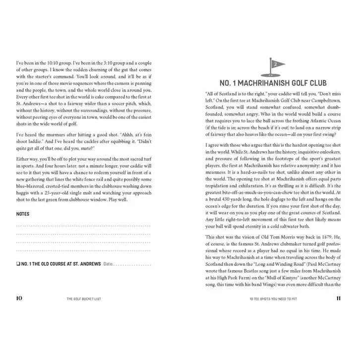 Golf Bucket List By Jeffrey Thoreson