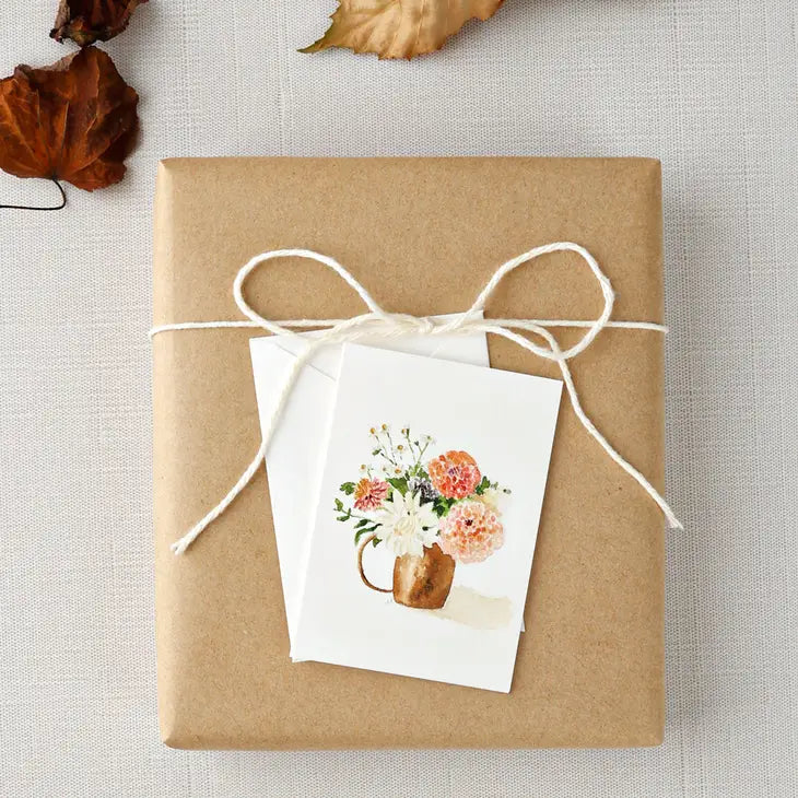 Dahlia Mini Notecard by emily lex