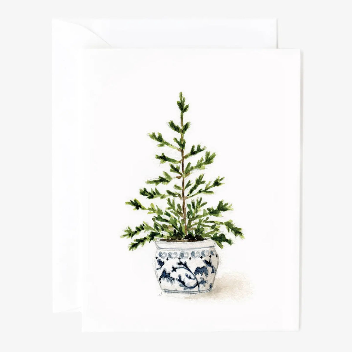 Blue Potted Tree Notecard Set by Emily Lex