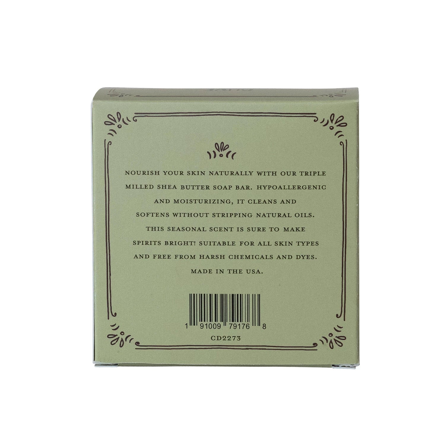 Olive Scented Olive Oil & Shea Butter Triple Milled Heart Shaped Bar Soap