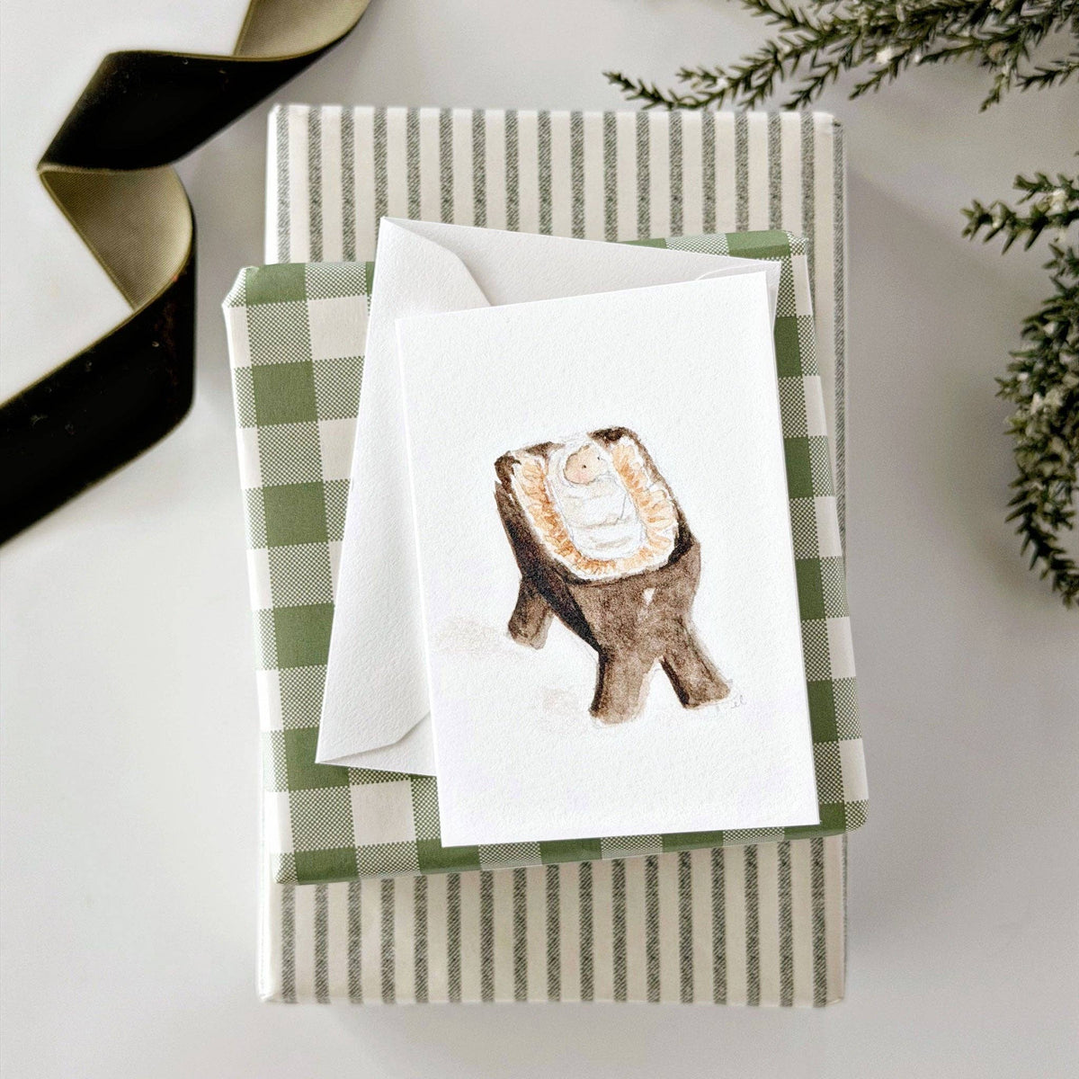 Baby jesus mini enclosure notecard